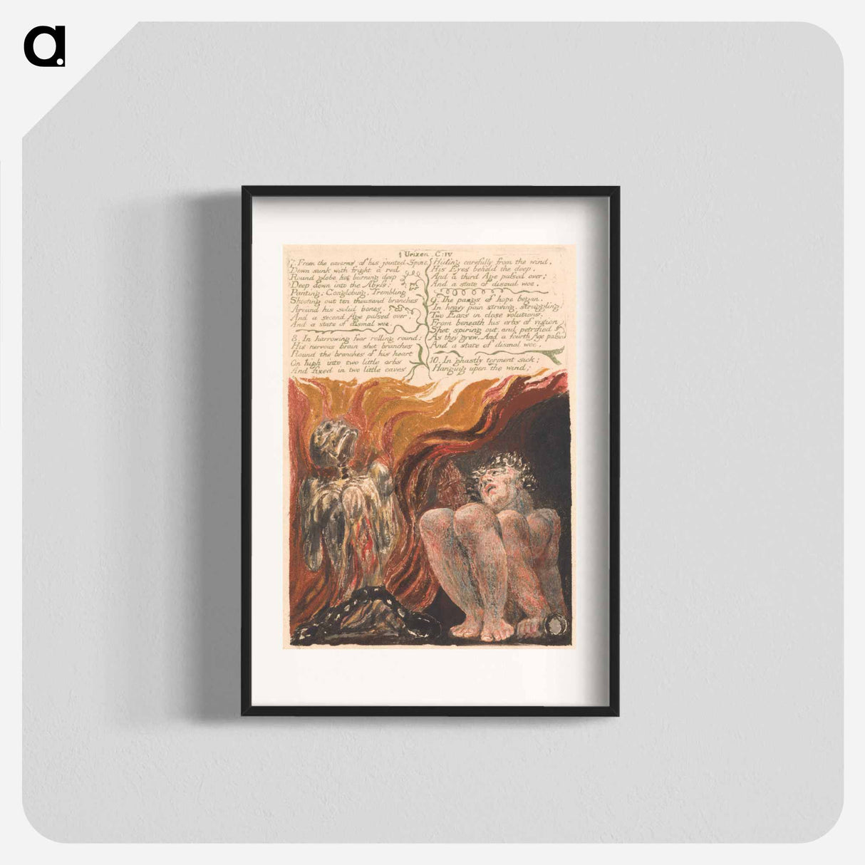 The First Book of Urizen, Plate 10 - William Blake Poster.