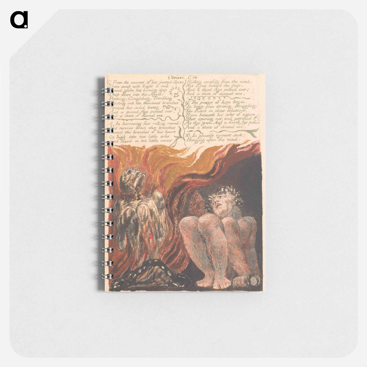 The First Book of Urizen, Plate 10 - ウィリアム ブレイク Memo.
