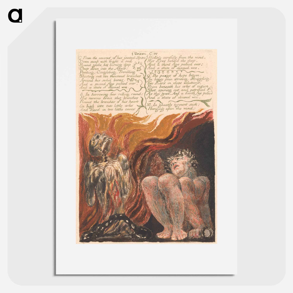 The First Book of Urizen, Plate 10 - William Blake Poster.