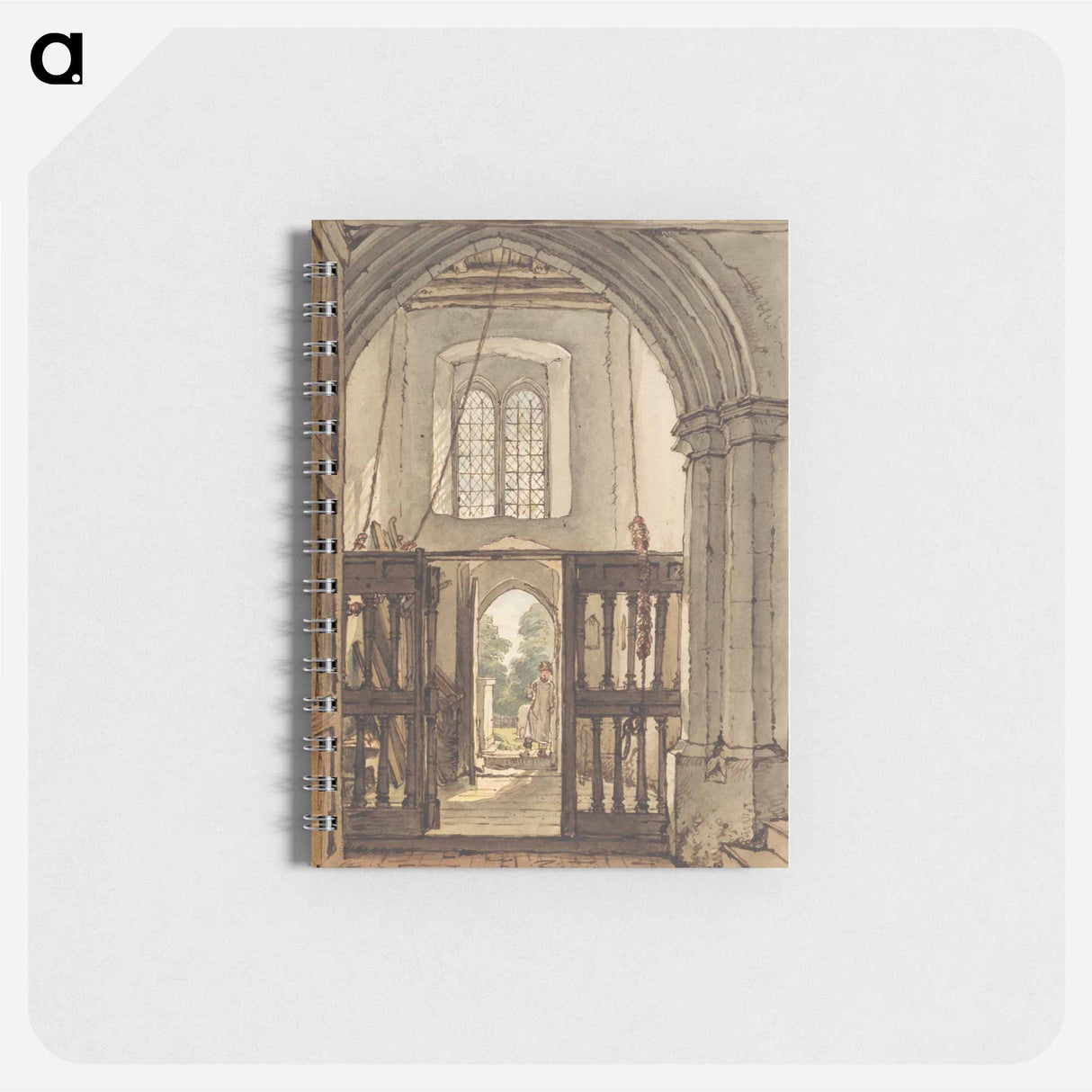アートメモ帳-Interior of the Belfry, Bushey Church - ウィリアム ヘンリー ハント Memo.