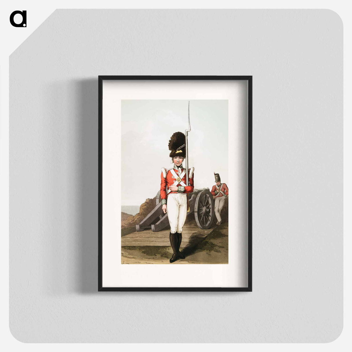 Illustration of grenadier or the first West York militia - 19世紀のヨークシャー Poster.