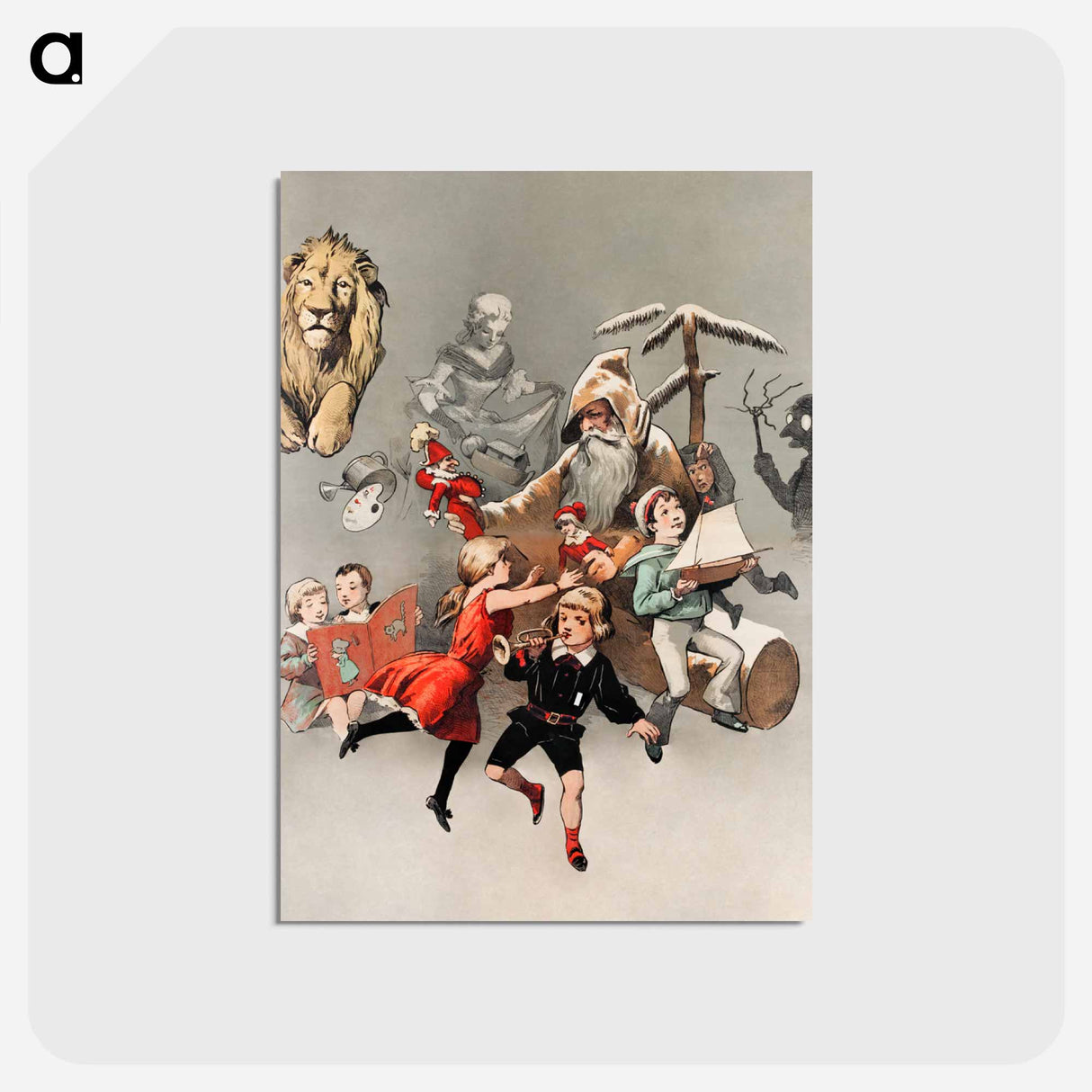 Etrennes Poster - アドルフ レオン ウィレット Postcard.