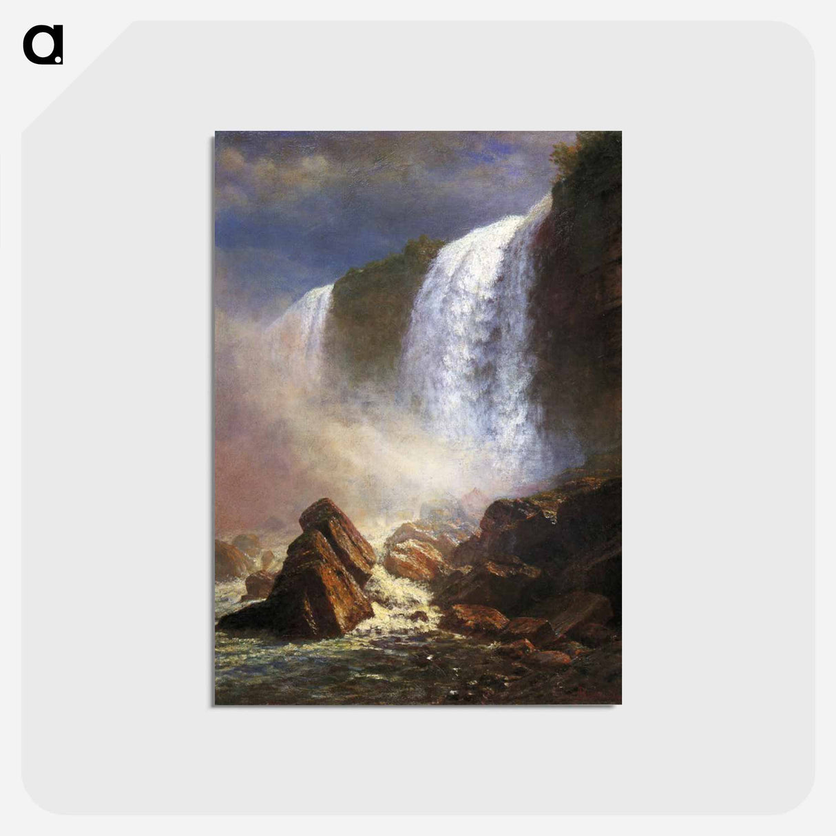 Falls of Niagara from Below - アルバート ビアスタット Postcard.