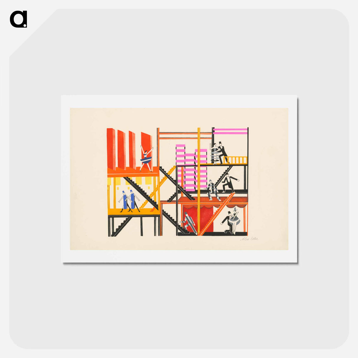 Maquettes de théatre i.-xv. - アレクサンドラ エクスター Postcard.