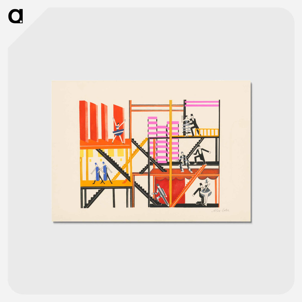 Maquettes de théatre i.-xv. - アレクサンドラ エクスター Postcard.