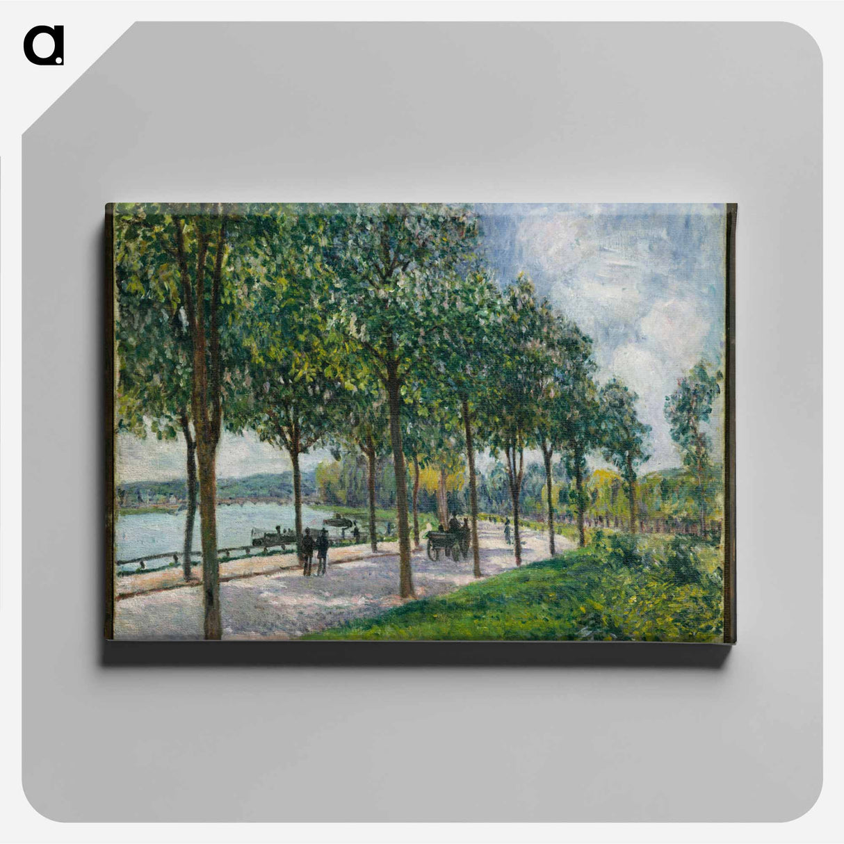 Allée of Chestnut Trees - アルフレッド シスレー Canvas.