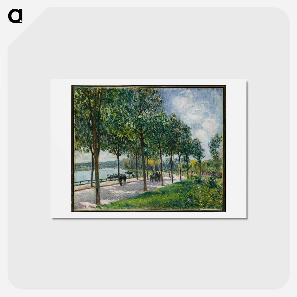 Allée of Chestnut Trees - アルフレッド シスレー Postcard.