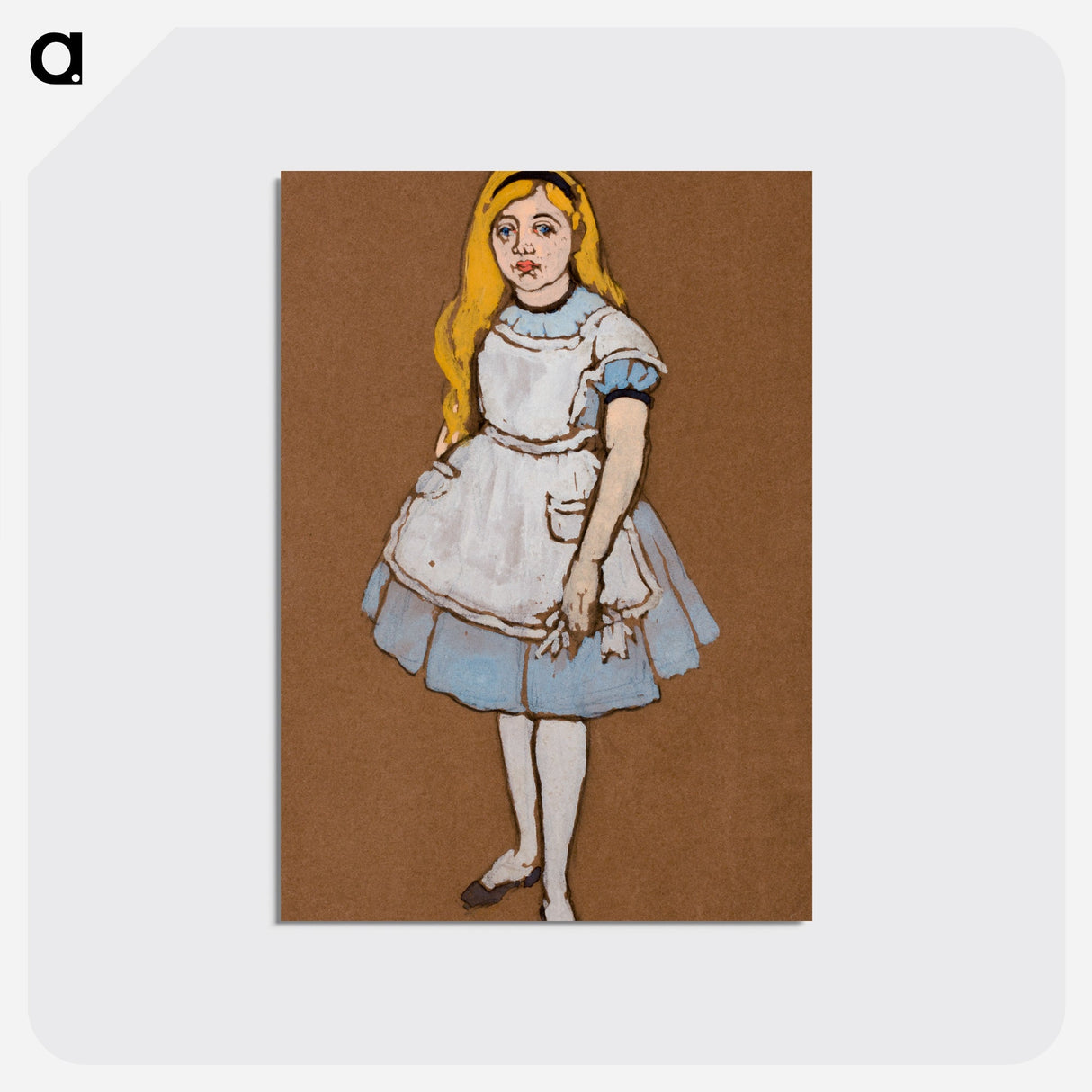 Alice Costume Design for Alice in Wonderland - 不思議の国のアリス Postcard.