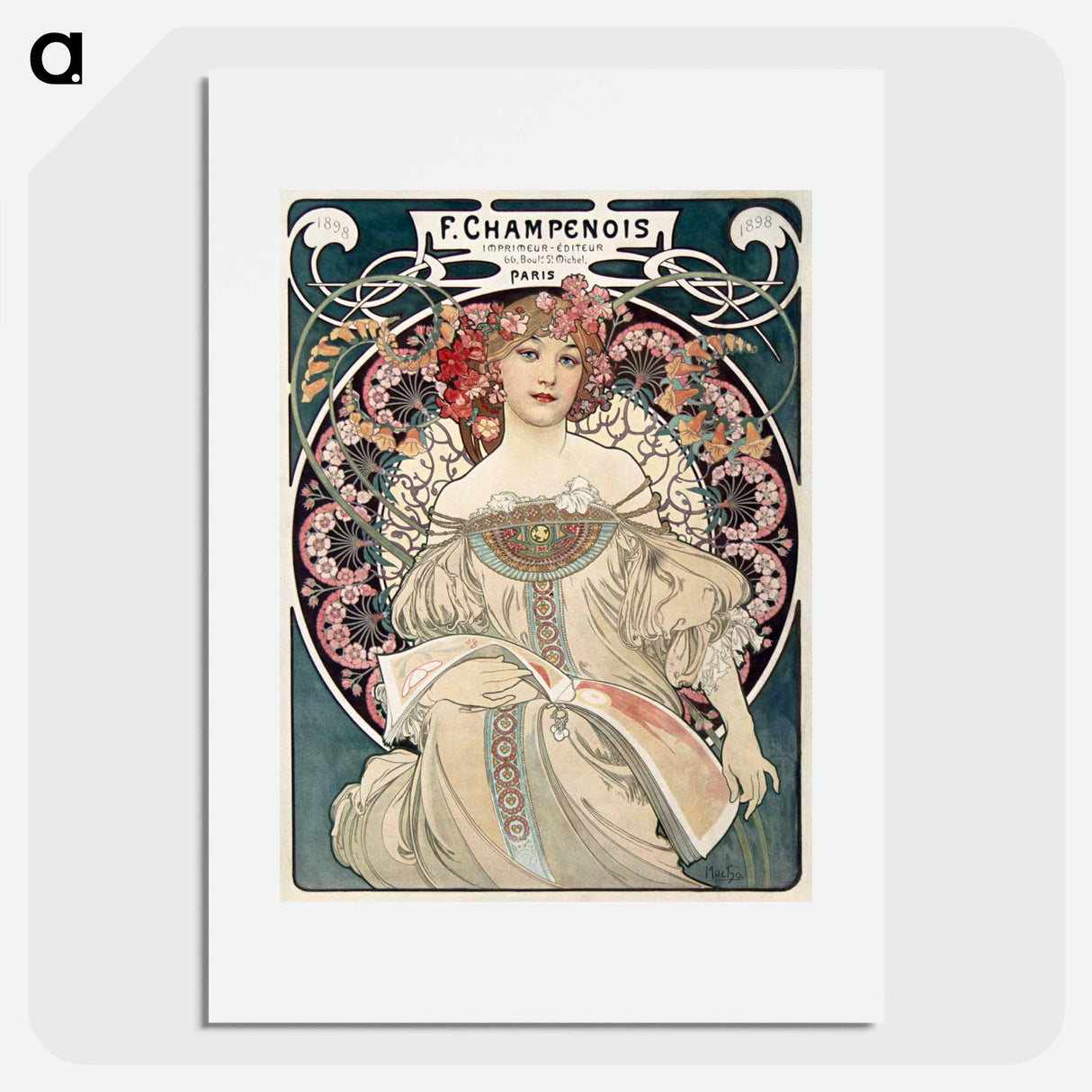 F. Champenois Imprimeur-Editeur - Alphonse Mucha Poster.