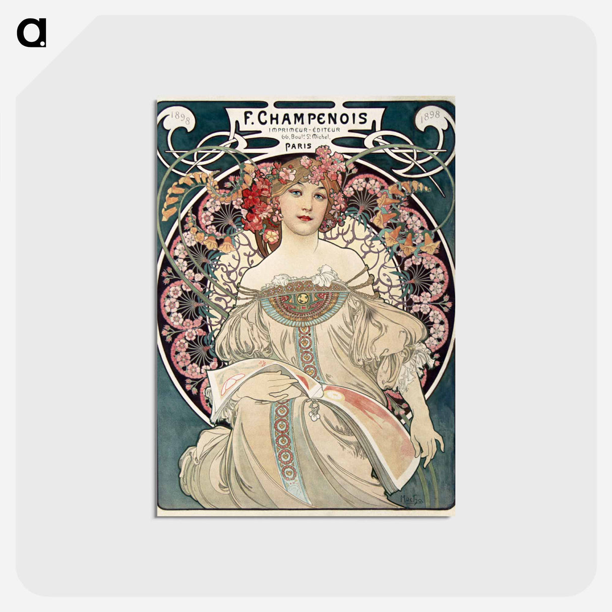 F. Champenois Imprimeur-Editeur - アルフォンス ミュシャ Postcard.