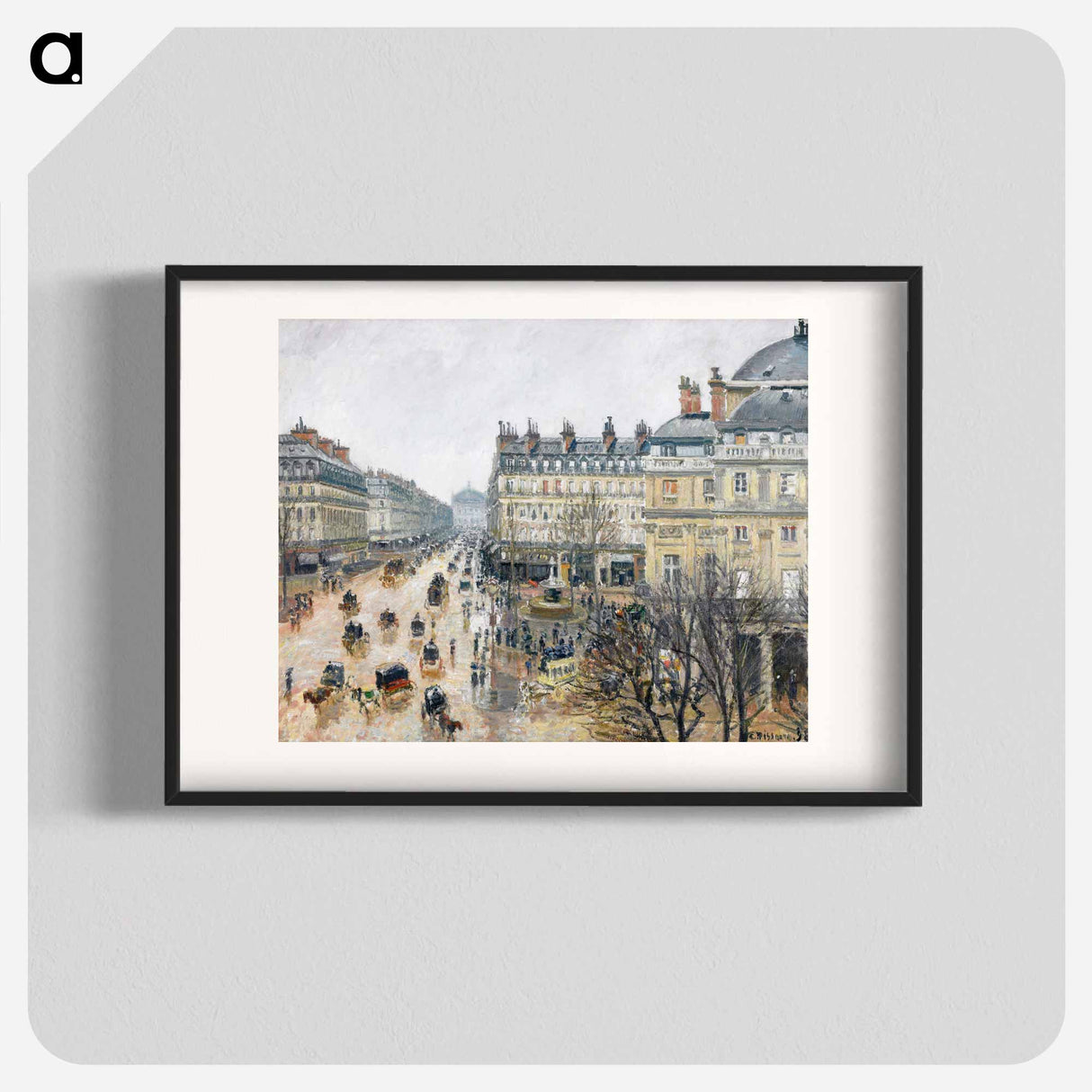 French Theater Square, Paris - カミーユ ピサロ Poster.