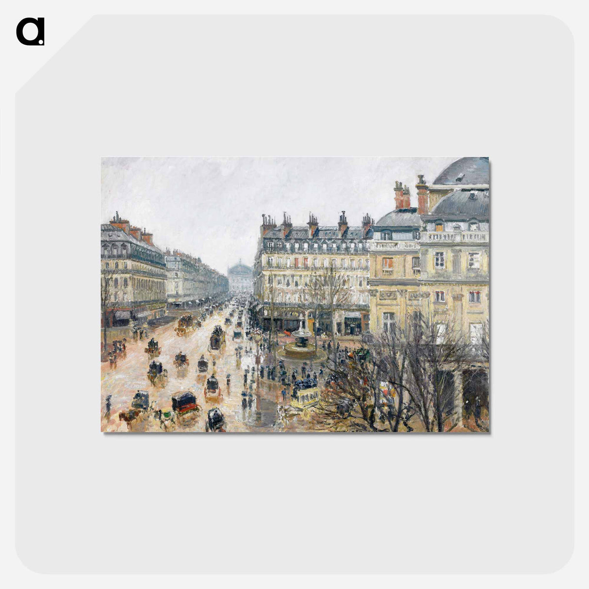 アートポストカード-French Theater Square, Paris - カミーユ ピサロ Postcard.
