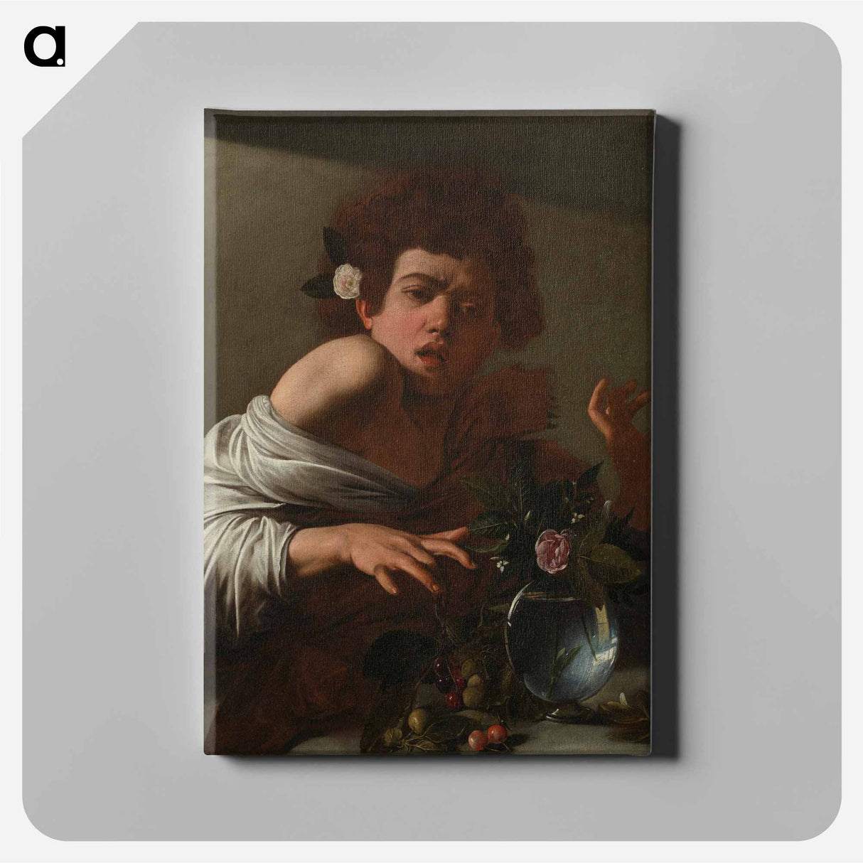 アートパネル-Boy Bitten by a Lizard - カラヴァッジョ Canvas.