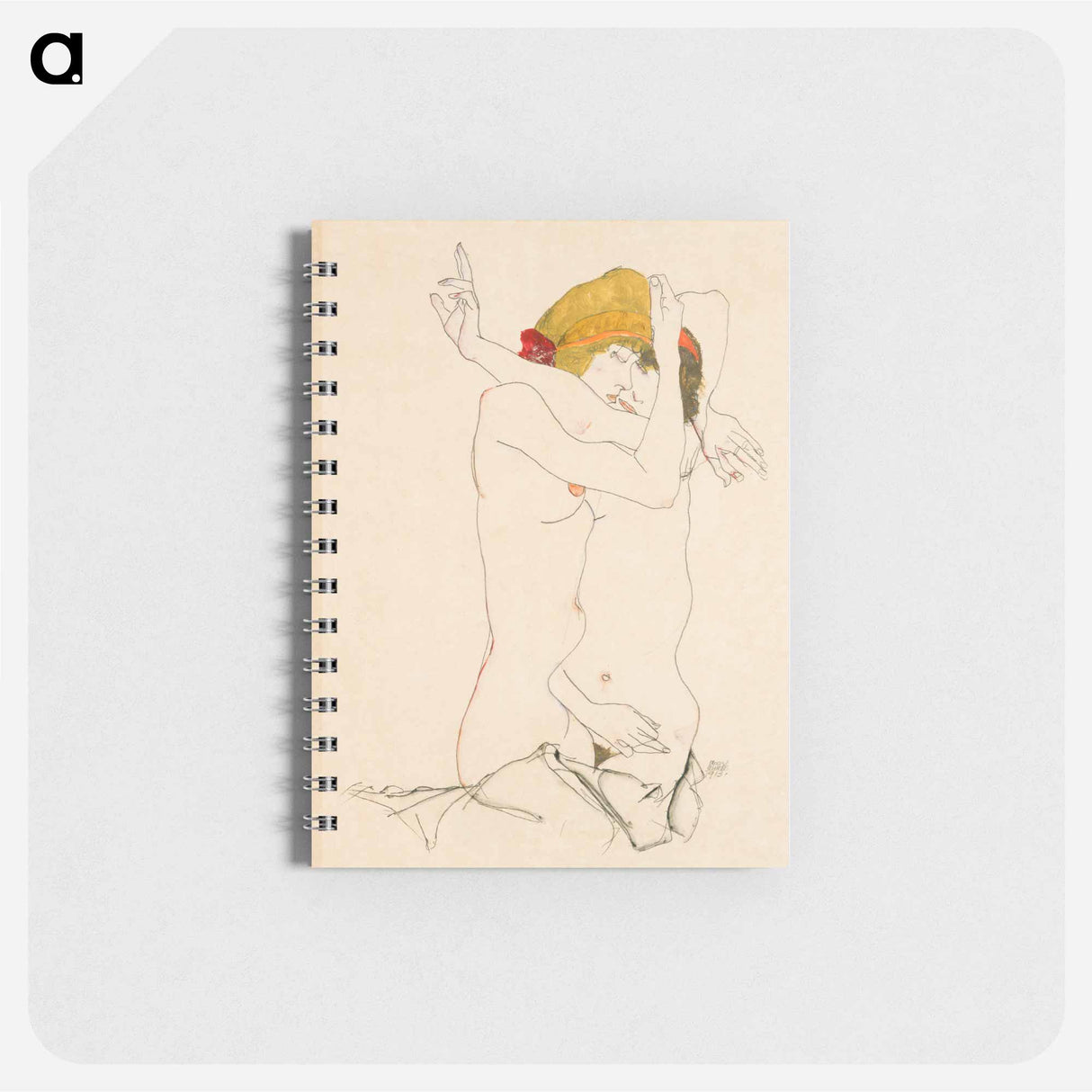 Two Women Embracing - エゴン シーレ Memo.