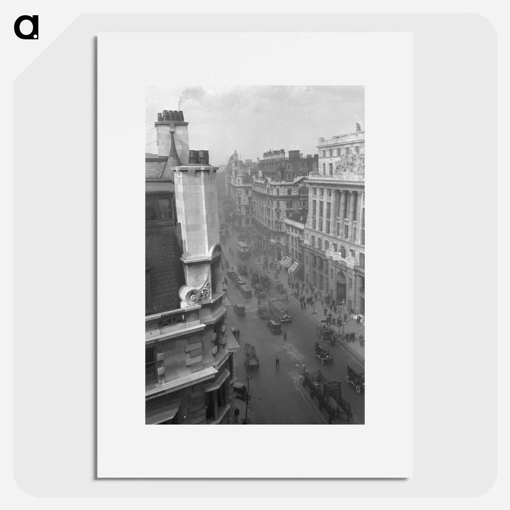 Kingsway from roof of Kingsway Wall, London - エリック リー ジョンソン Poster.