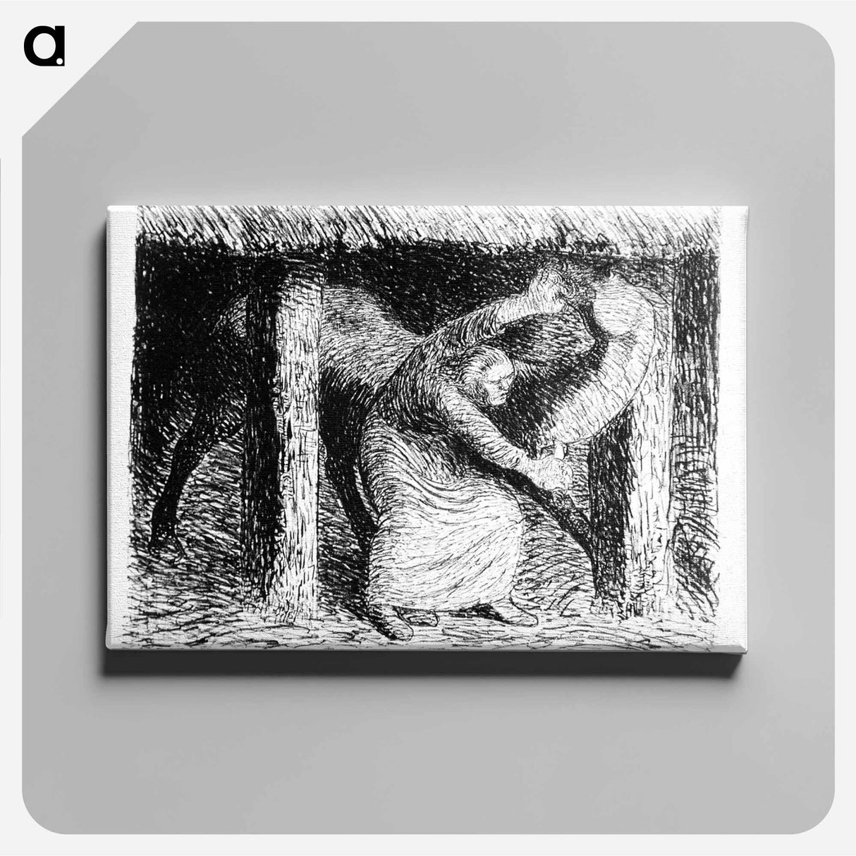 The Murderess - エルンスト ハインリヒ バルラッハ Canvas.