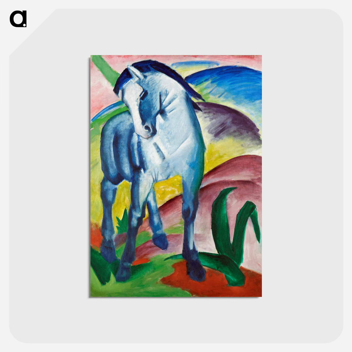アートポストカード-Blue Horse I - フランツ マルク Postcard.