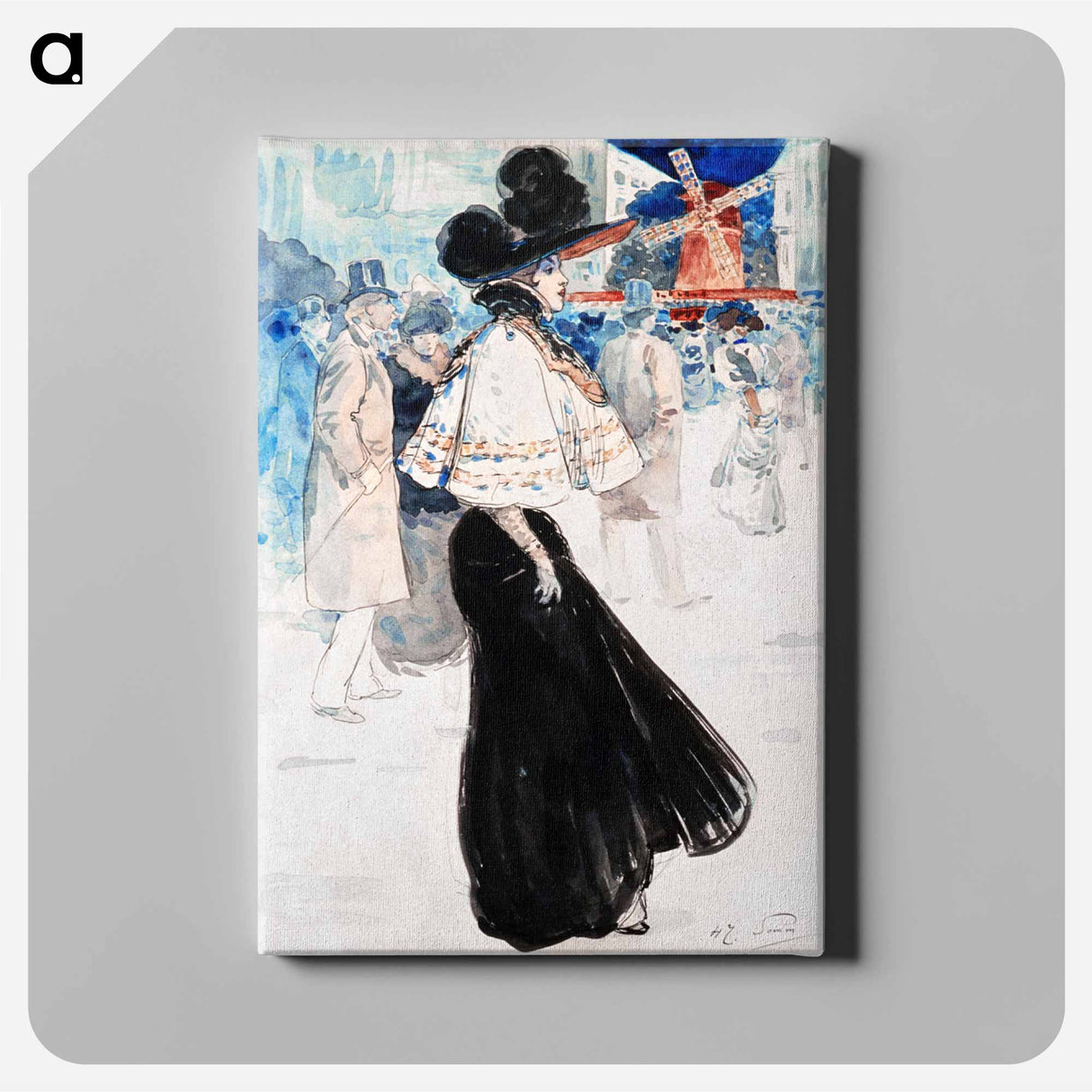 Le Moulin de la Galette - アンリ ソム Canvas.