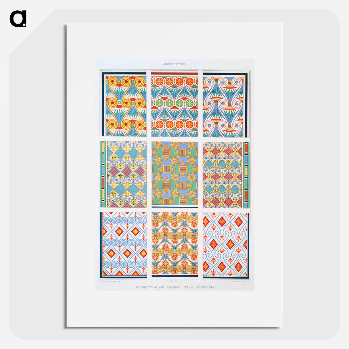 アートポスター-Ceiling Ornamentation: Flowered Posts
- エジプト美術史 Poster.