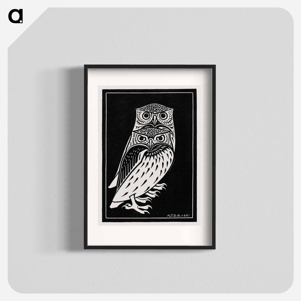 Two owls - ユリー デ フラーハ Poster.