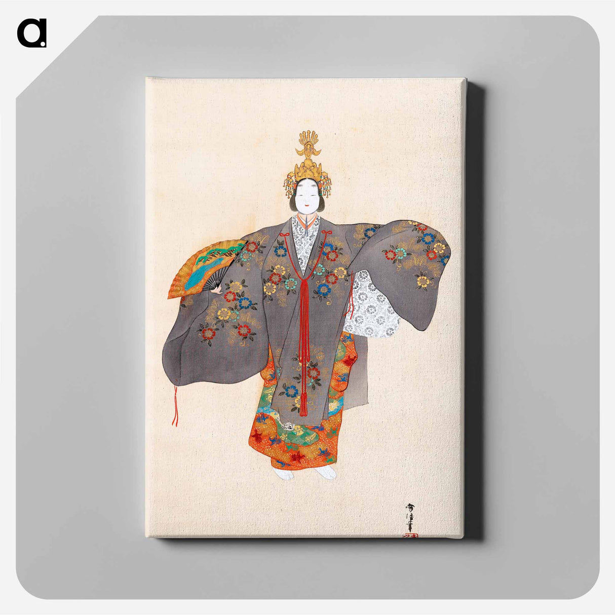 アートパネル-Japanese woman vintage painting by Kamisaka Sekka - 神坂 雪佳 Canvas.