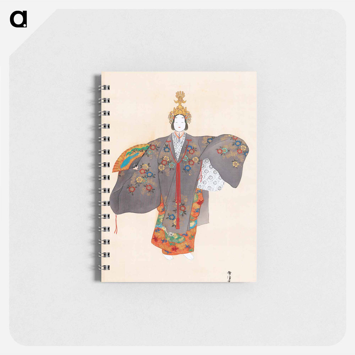 Japanese woman vintage painting by Kamisaka Sekka - 神坂 雪佳 Memo.