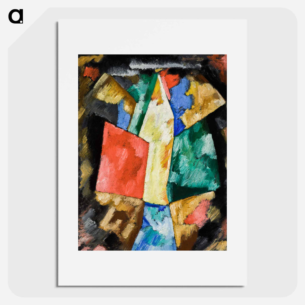 アートポスター-Abstraction; Blue, Yellow and Green - マースデン ハートリー Poster.