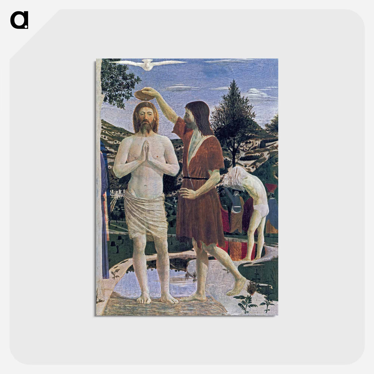 アートポストカード-Baptism of Christ (detail) - ピエロ デラ フランチェスカ Postcard.