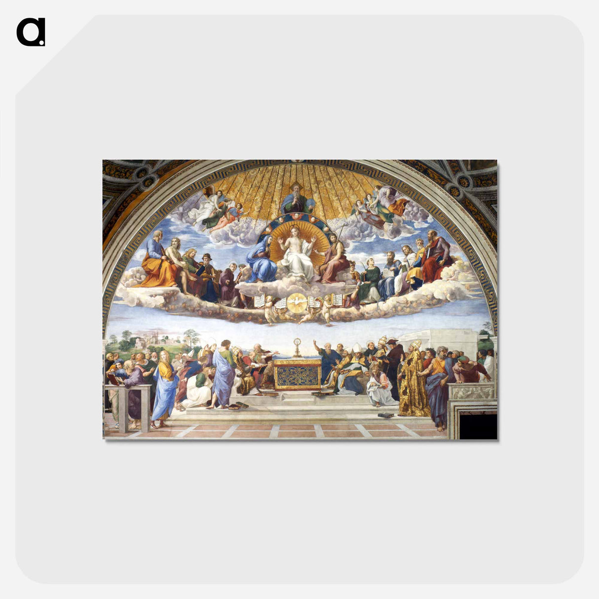 アートポストカード-Disputation of the Holy Sacrament - ラファエロ サンティ Postcard.