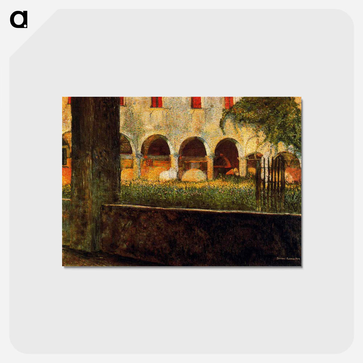 アートポストカード-Cloister of S. Onofrio - ウンベルト ボッチョーニ Postcard.