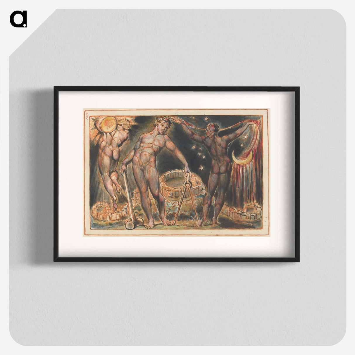 アートポスター-Jerusalem, Plate 100 - ウィリアム ブレイク Poster.