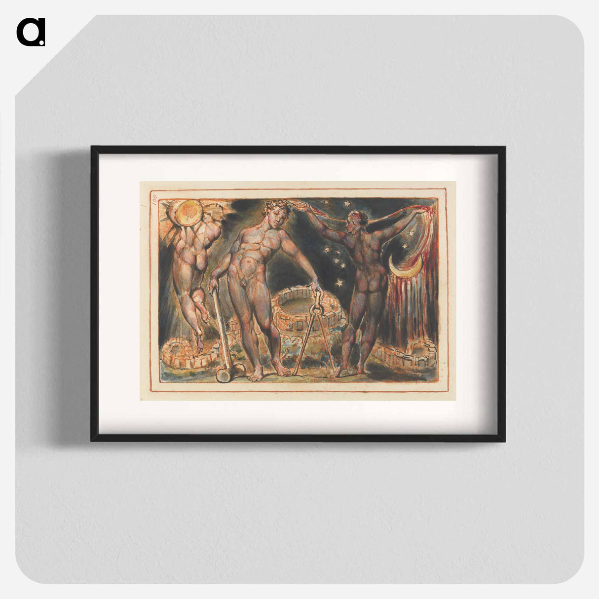 Jerusalem, Plate 100 - William Blake Poster.