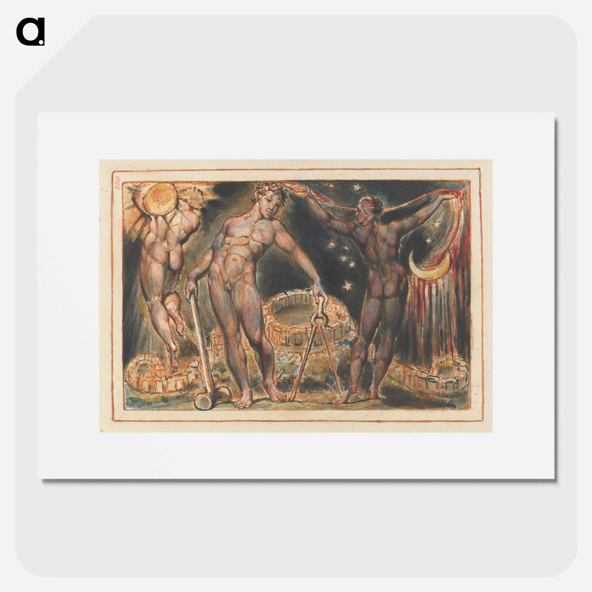 Jerusalem, Plate 100 - William Blake Poster.