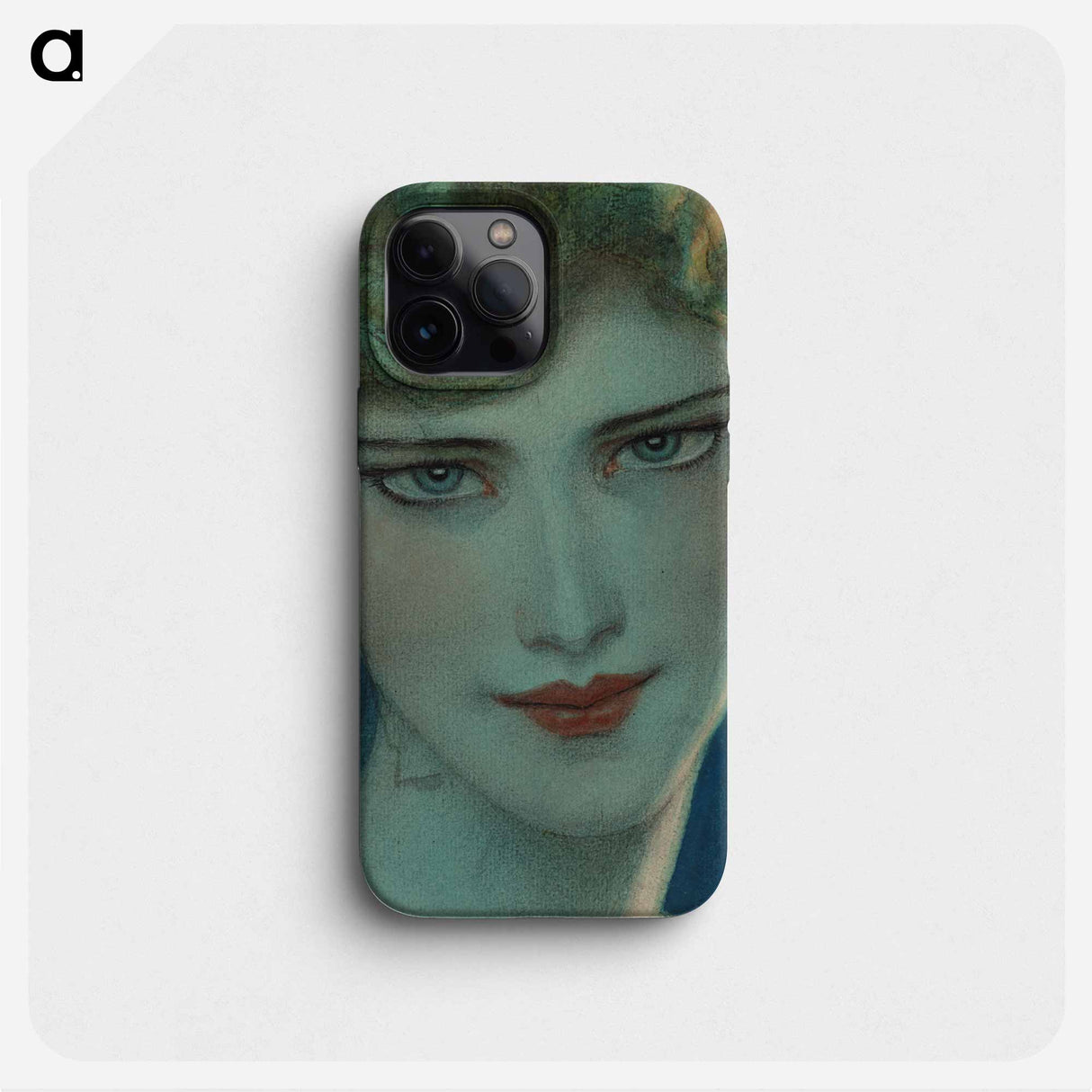 Face of blonde girl with earrings - Wladyslaw Theodor Benda Phone Case.