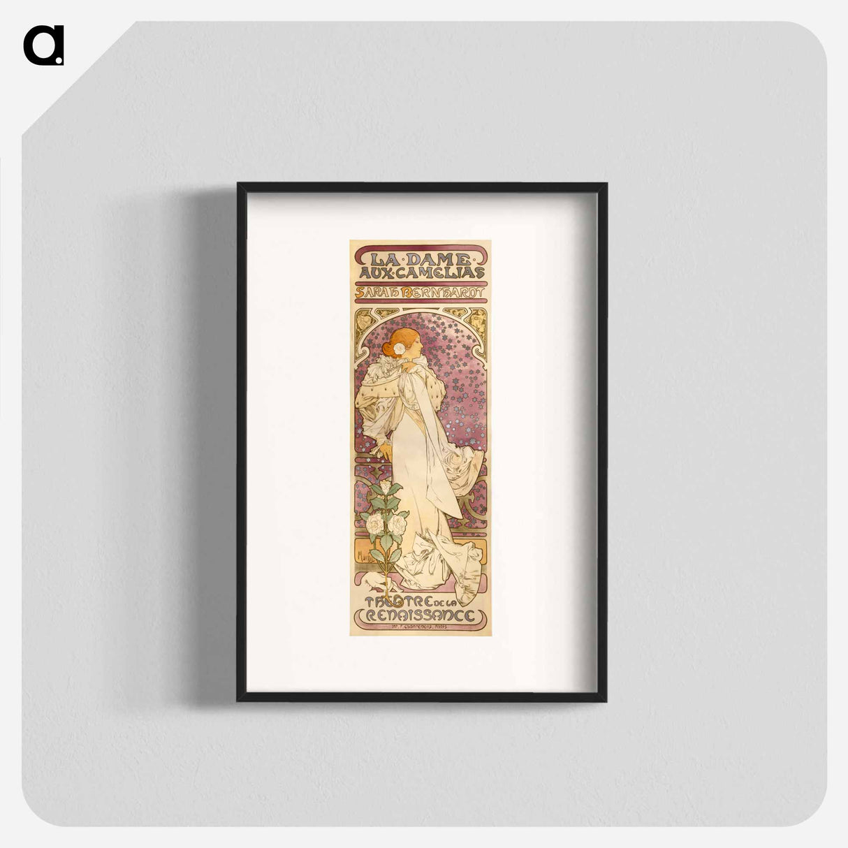 La Dame aux Camélias - アルフォンス ミュシャ Poster.