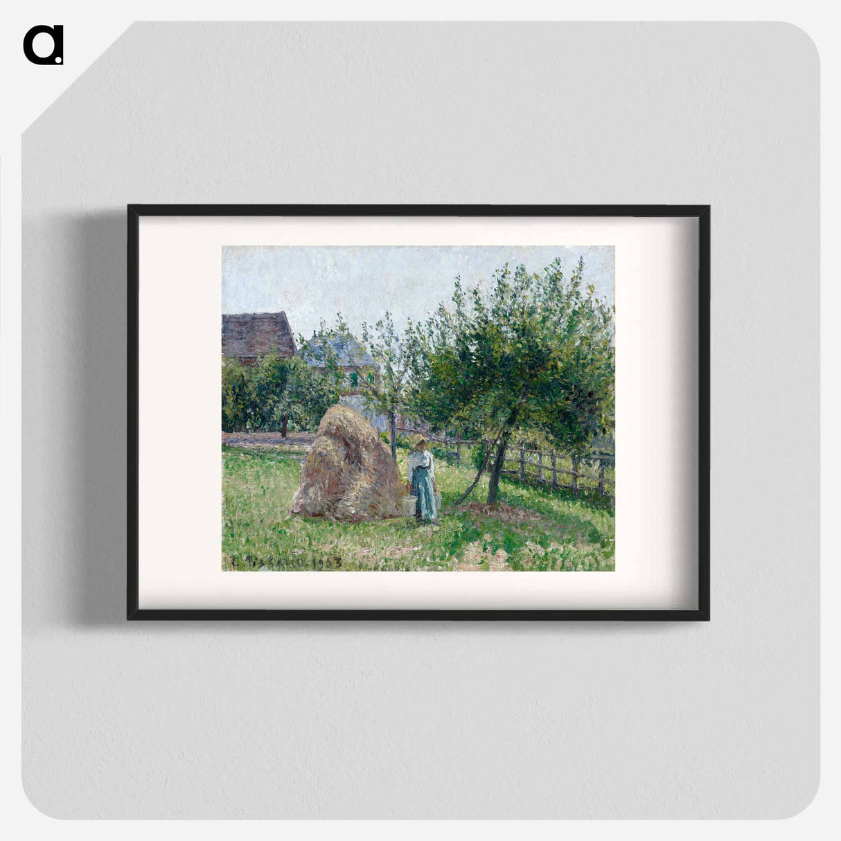 アートポスター-Apple trees in Eragny, sunny morning - カミーユ ピサロ Poster.