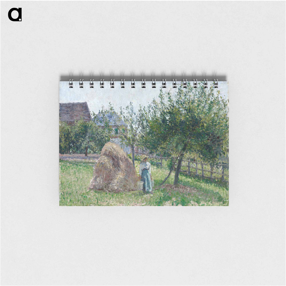 Apple trees in Eragny, sunny morning - カミーユ ピサロ Memo.