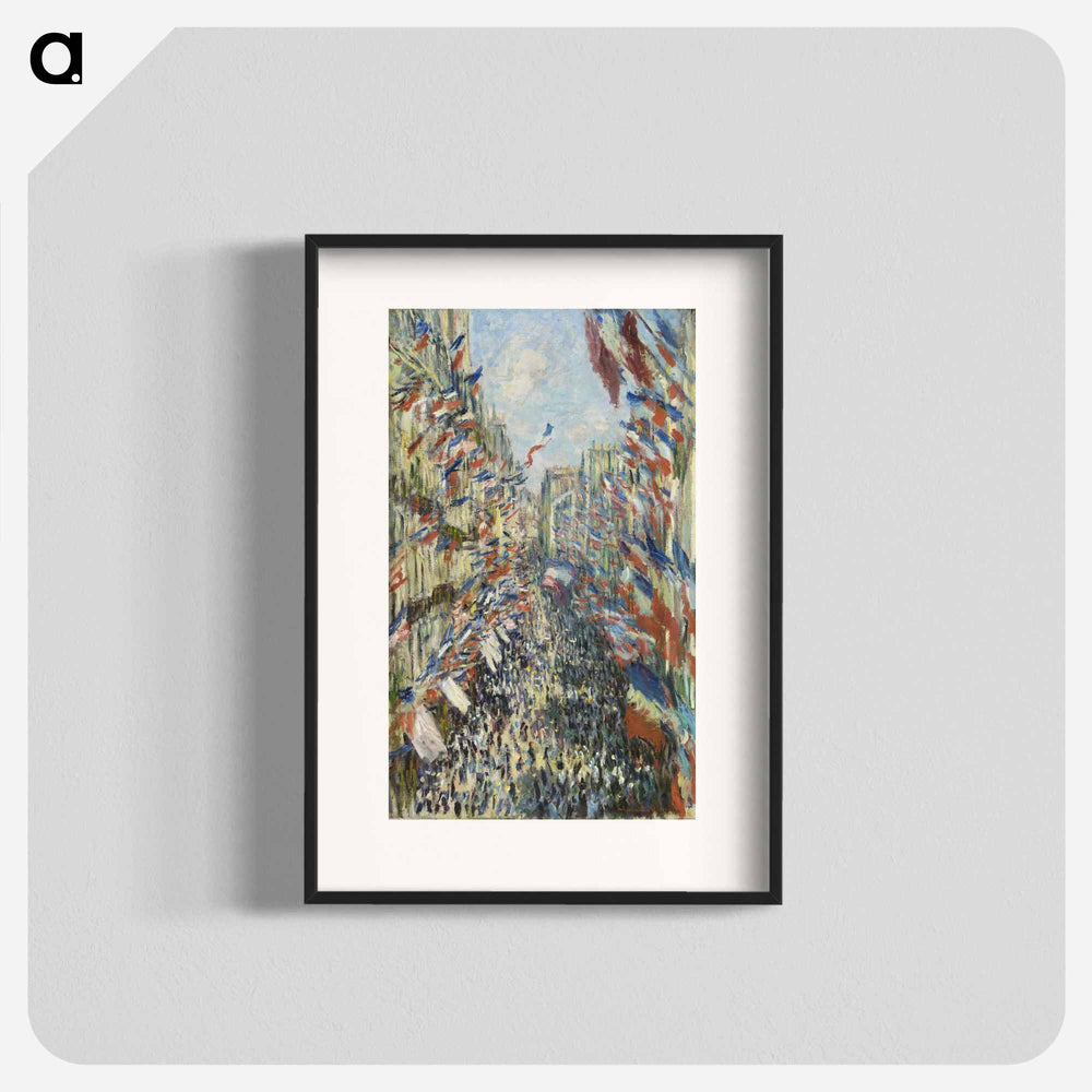 The Rue Montorgueil in Paris - Claude Monet Poster.
