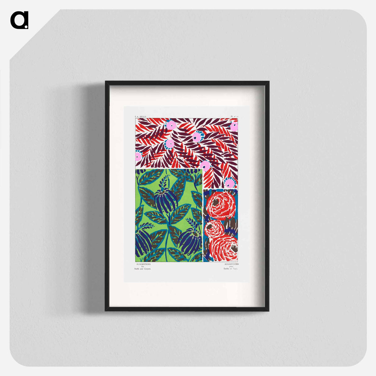 Suggestions pour étoffes et tapis: 60 motifs en couleur - E.A.セギー Poster.