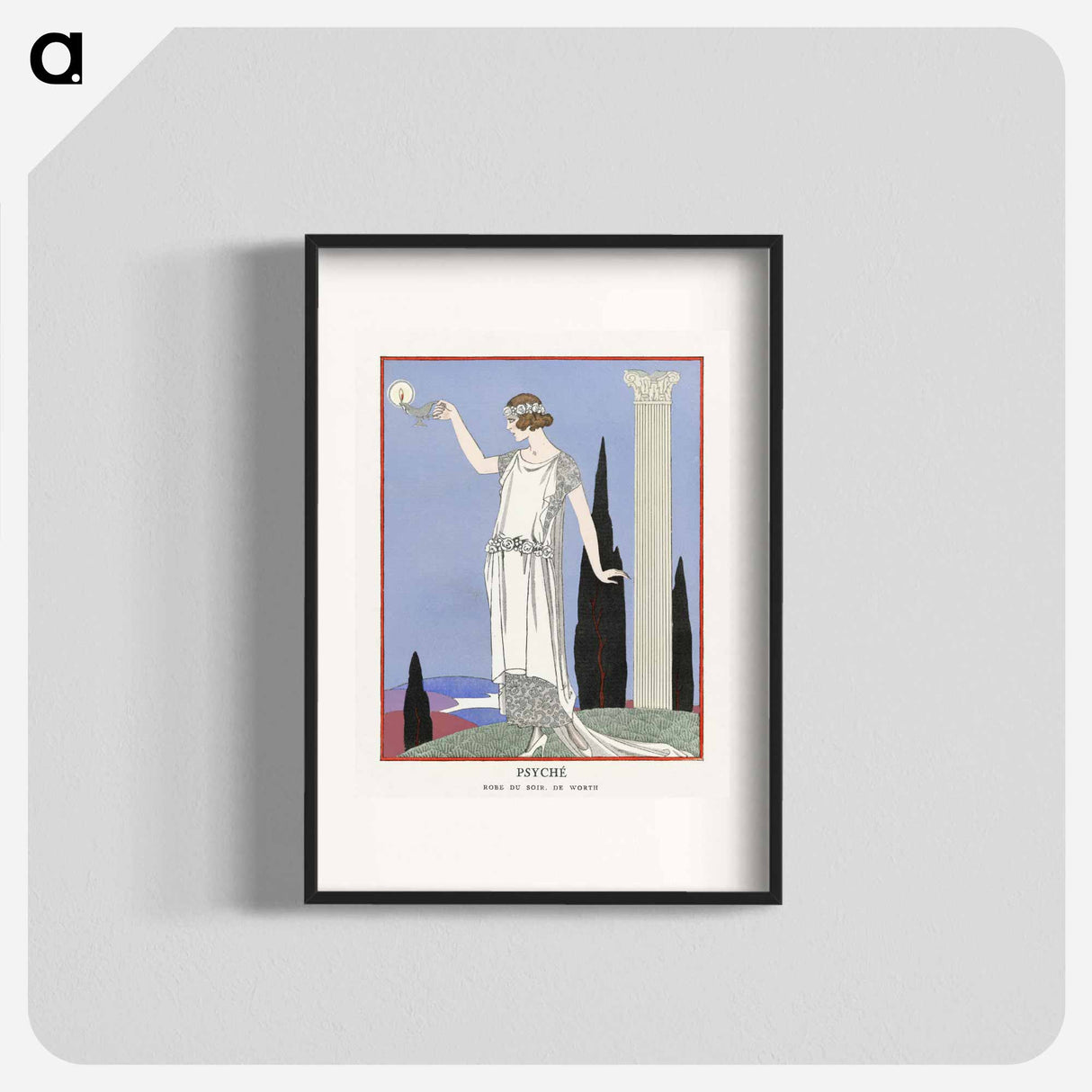 Psyché: Robe of the Night, de Worth - Georges Barbier Poster.