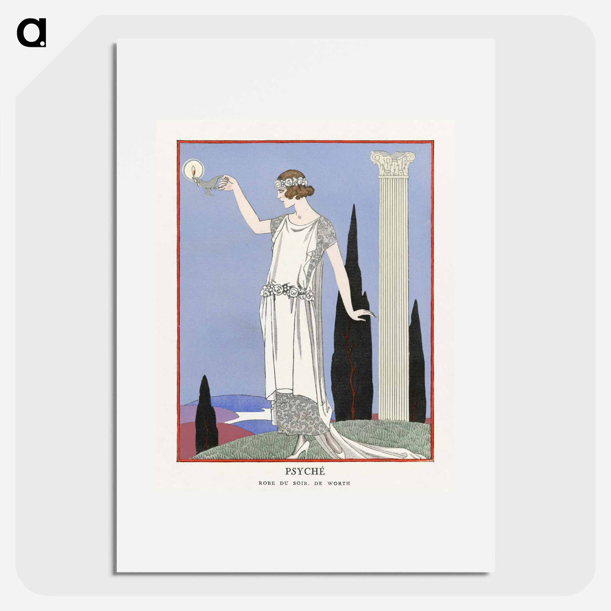 Psyché: Robe of the Night, de Worth - Georges Barbier Poster.