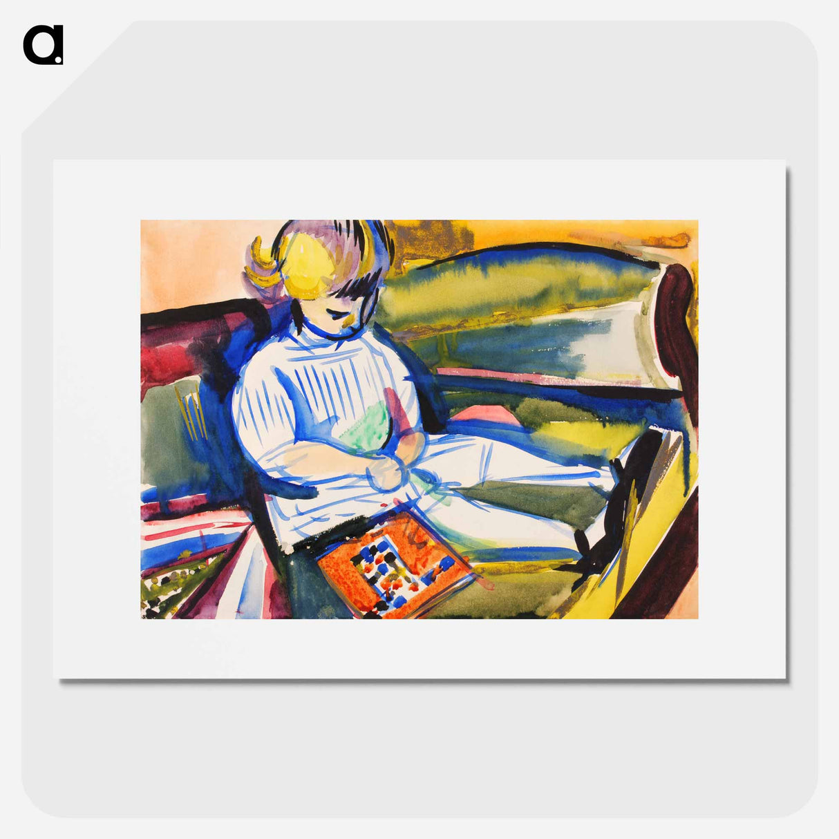 Child on Sofa - ヘンリー ライマン サイエン Poster.