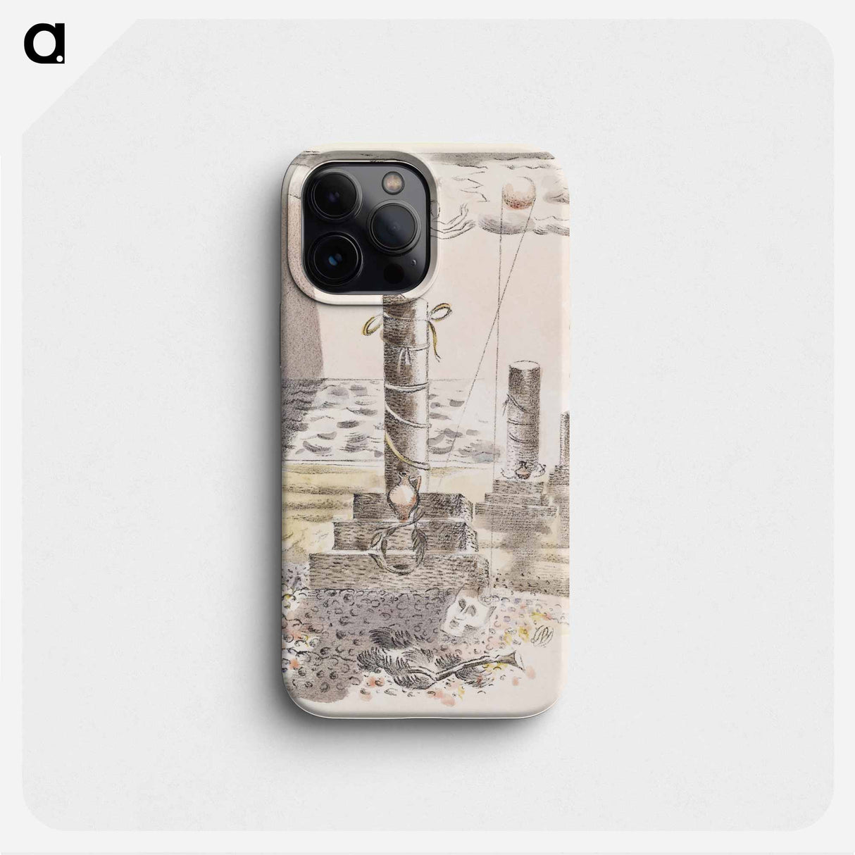 Design for Urne Buriall–Sorrow - ポール ナッシュ Phone Case.