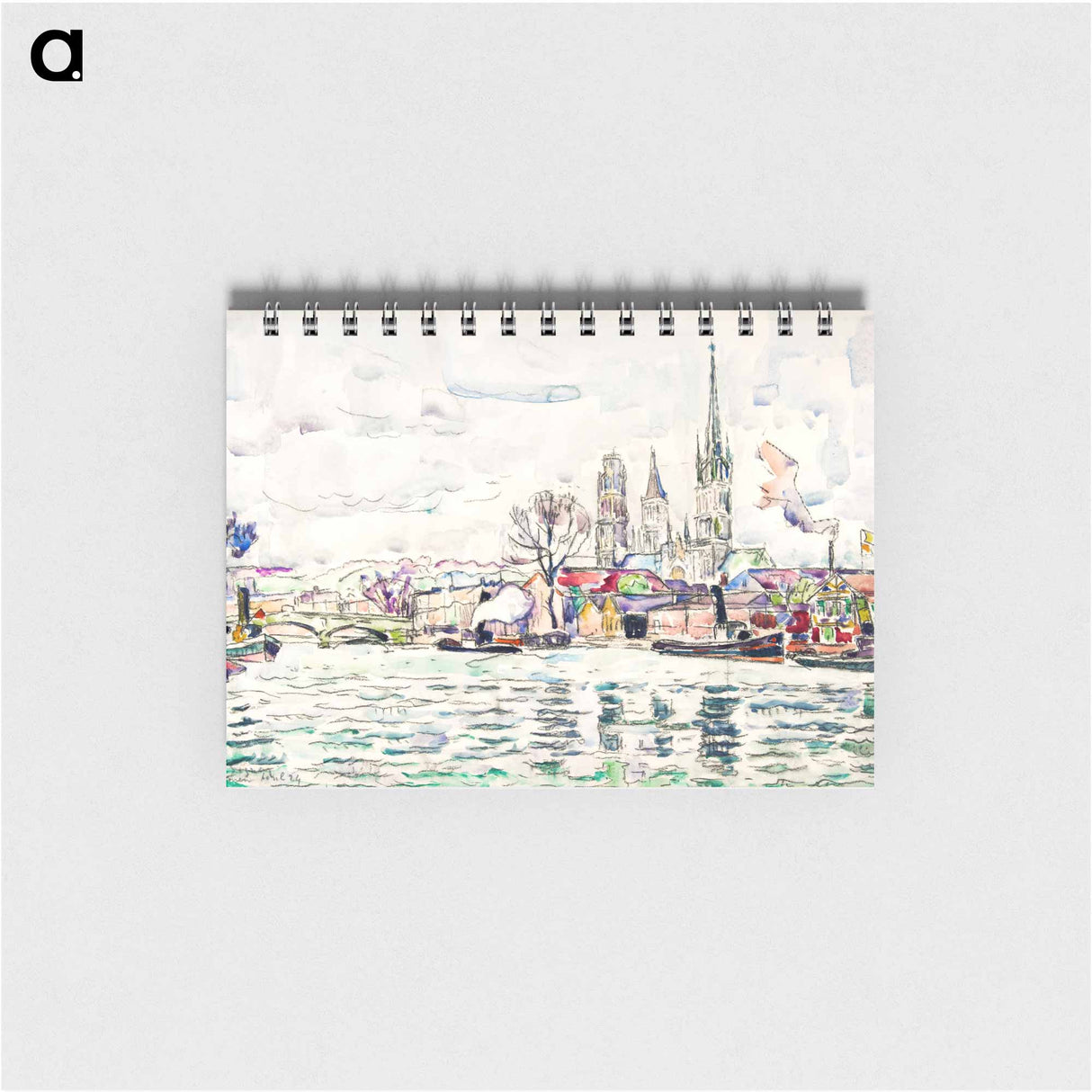 River scene: Rouen - ポール シニャック Memo.