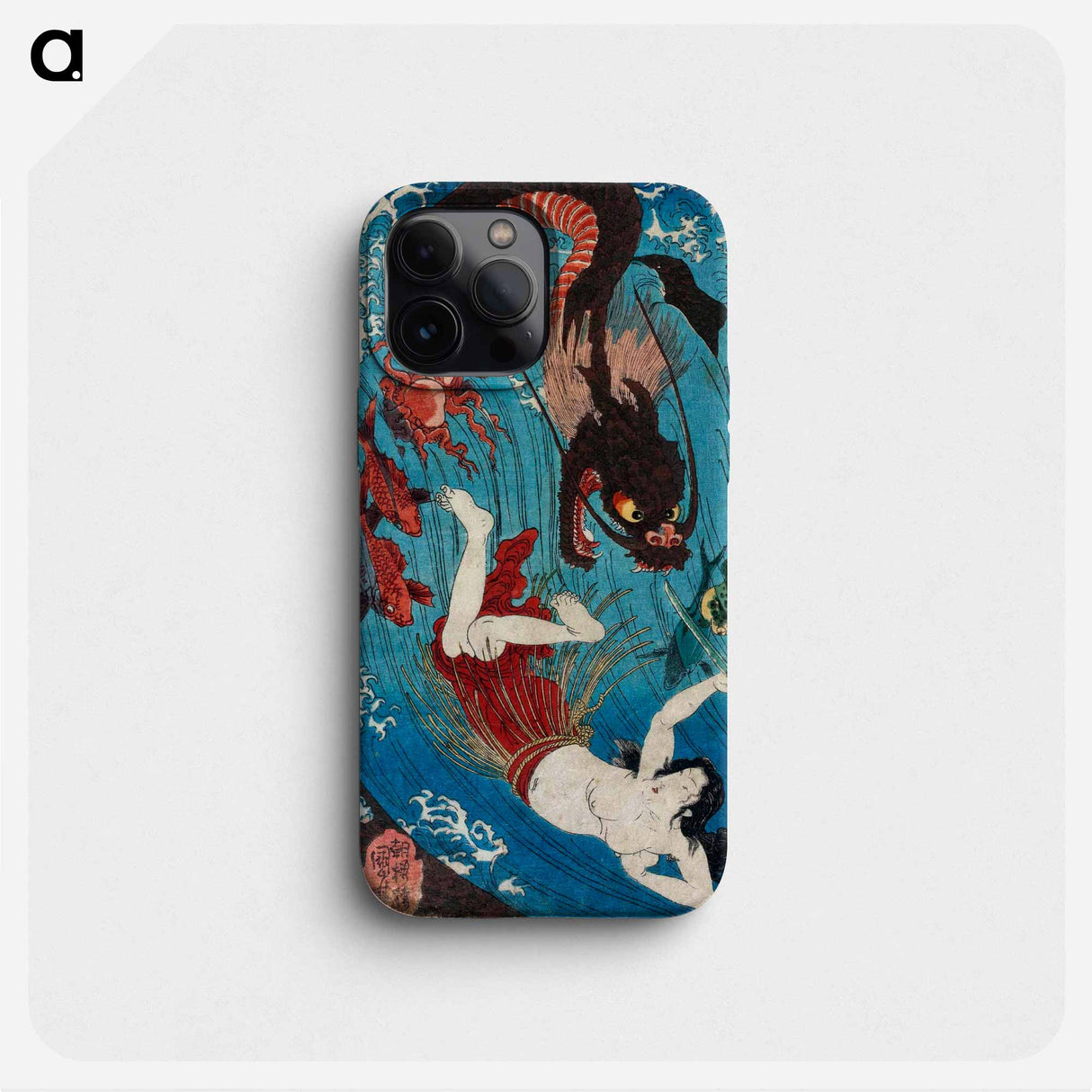 Tamatori escaping from the Dragon King - 歌川 国芳 Phone Case.
