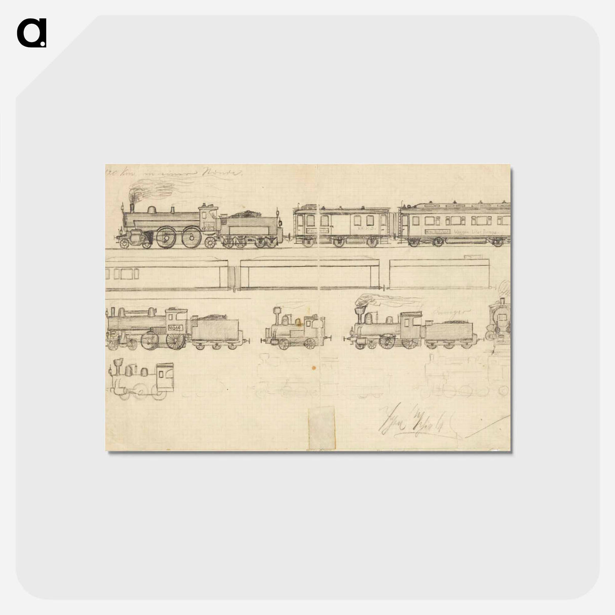 アートポストカード-Railways (child's drawing)
- ウィーン博物館 Postcard.