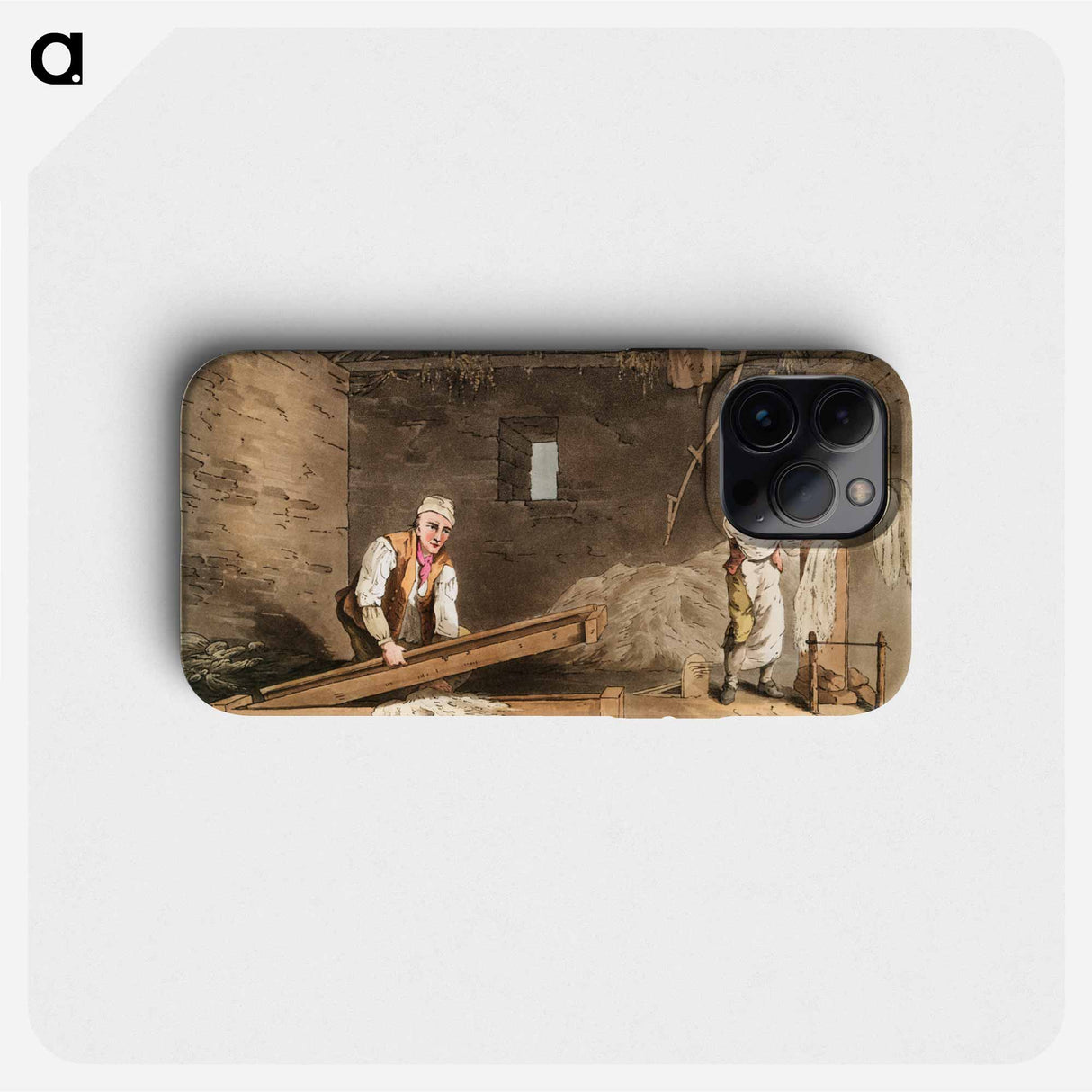 Illustration of line swinglers from The Costume of Yorkshire - 19世紀のヨークシャー Phone Case.