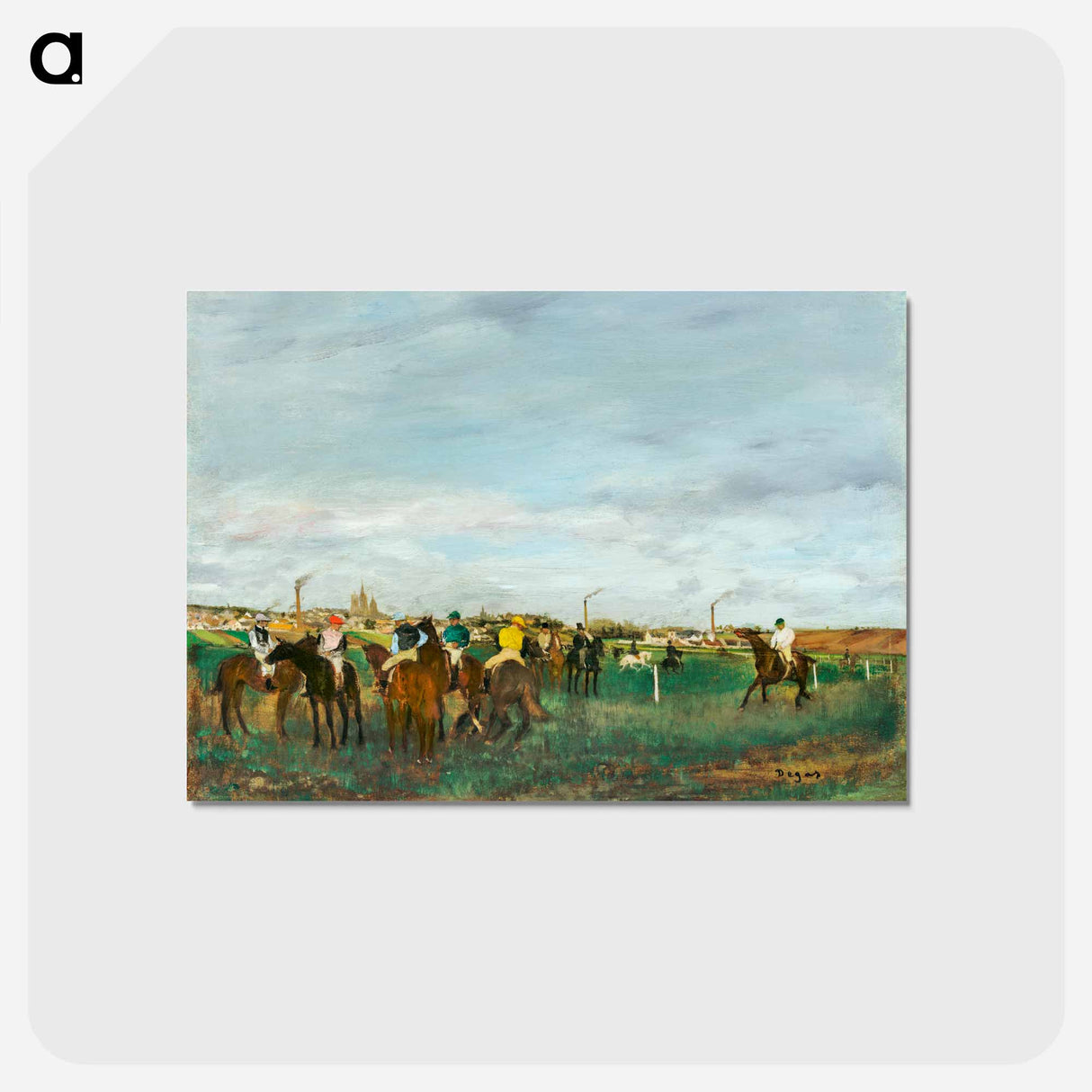 アートポストカード-The Races - エドガー ドガ Postcard.