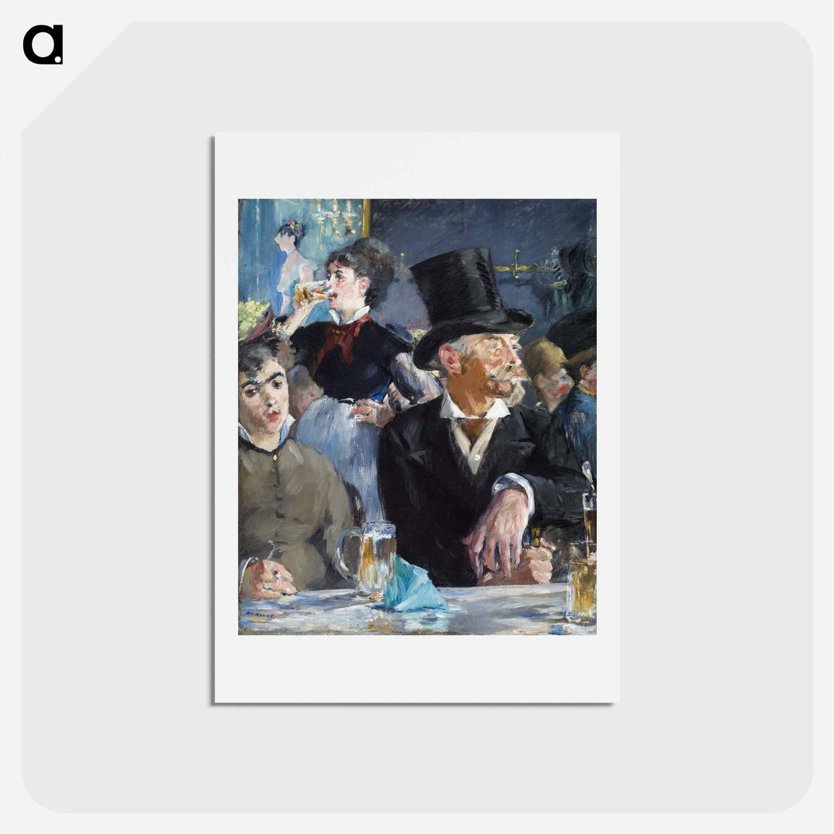 アートポストカード-The Café Concert - エドゥアール マネ Postcard.