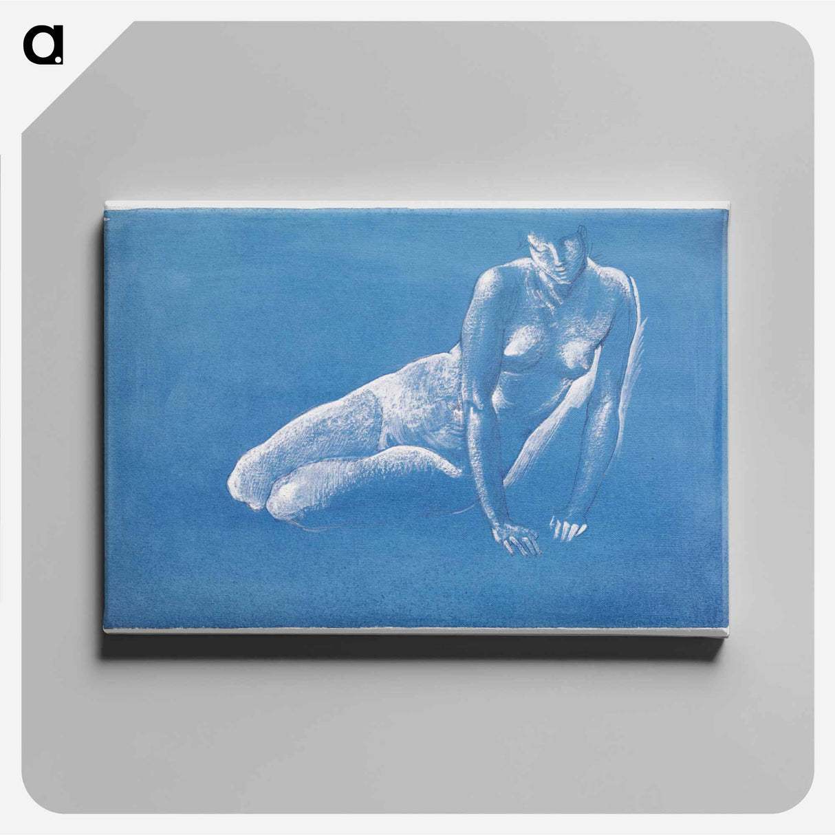 Naked woman. Sketchbook: Nude Study of Medusa for 'The Death of Medusa I' - エドワード バーン ジョーンズ Canvas.